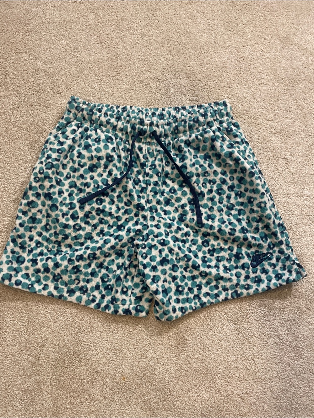 Nike Teal & Navy Fleece Athletic Shorts